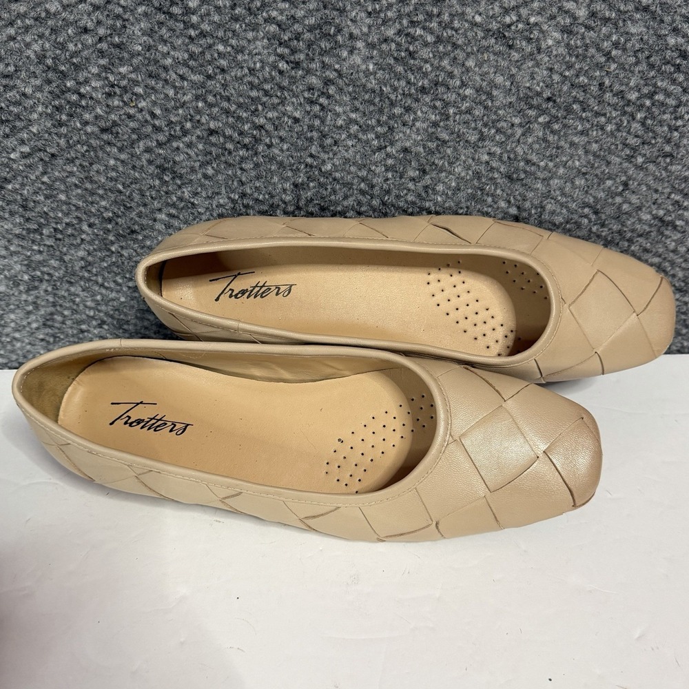Trotters Women's Ballet Flat Size 9M Hanny Ivory Leather - Picture 4 of 7
